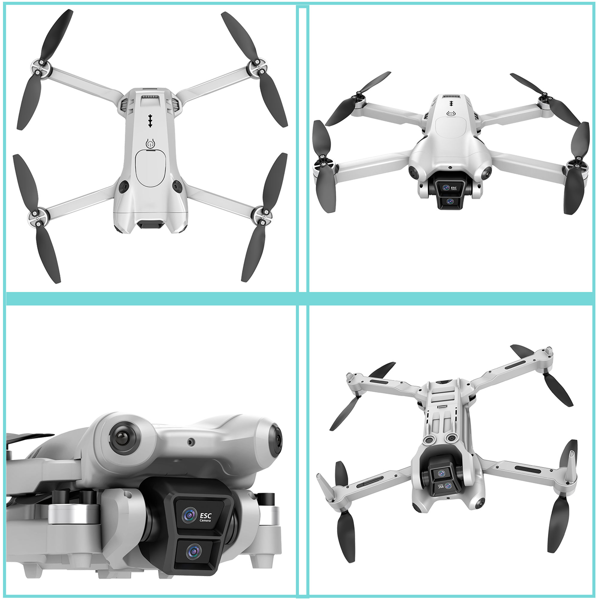 Foto 7 pulgar | Drone VAK 1811 Cámara 4K Wifi control App 4 ejes alcance 100m estabilizador color Negro