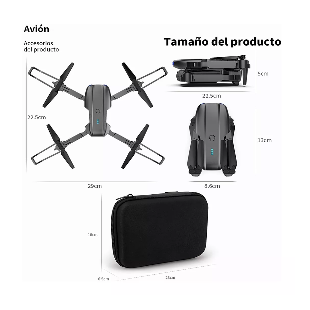 Foto 4 | Drones Con Cámara 4k Quadcopter+360° Acrobacias+2 Baterías