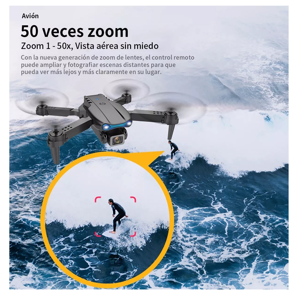 Foto 6 pulgar | Drones Con Cámara 4k Quadcopter+360° Acrobacias+2 Baterías