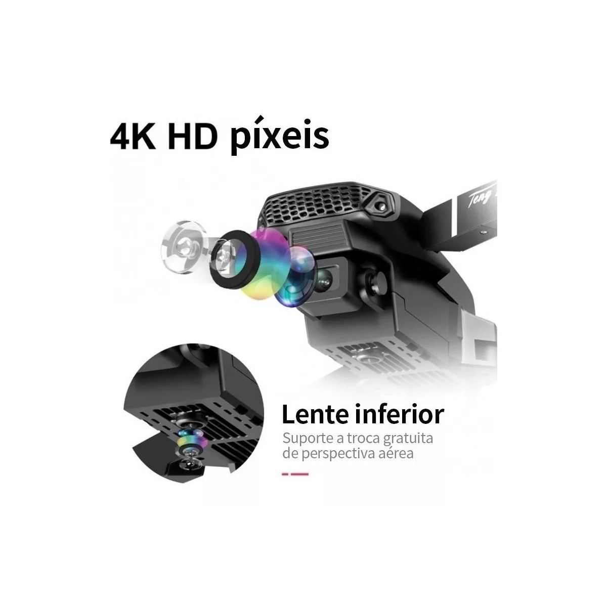 Foto 3 | Drone Pro Cámara 4k con 3 Baterías Eo Safe Imports Esi-5421 color Blanco