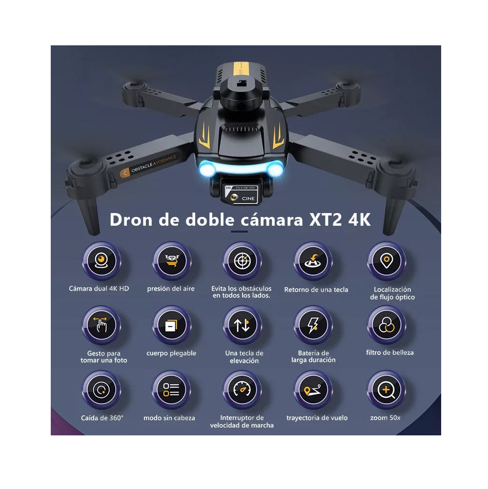 Foto 5 pulgar | Drone Belug Negro a Control Remoto