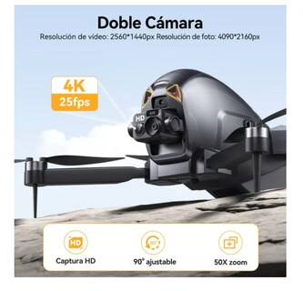 Foto 2 | Mini Drone 8k Con Dual Cámara Hd Sin Escobillas 3 Baterías