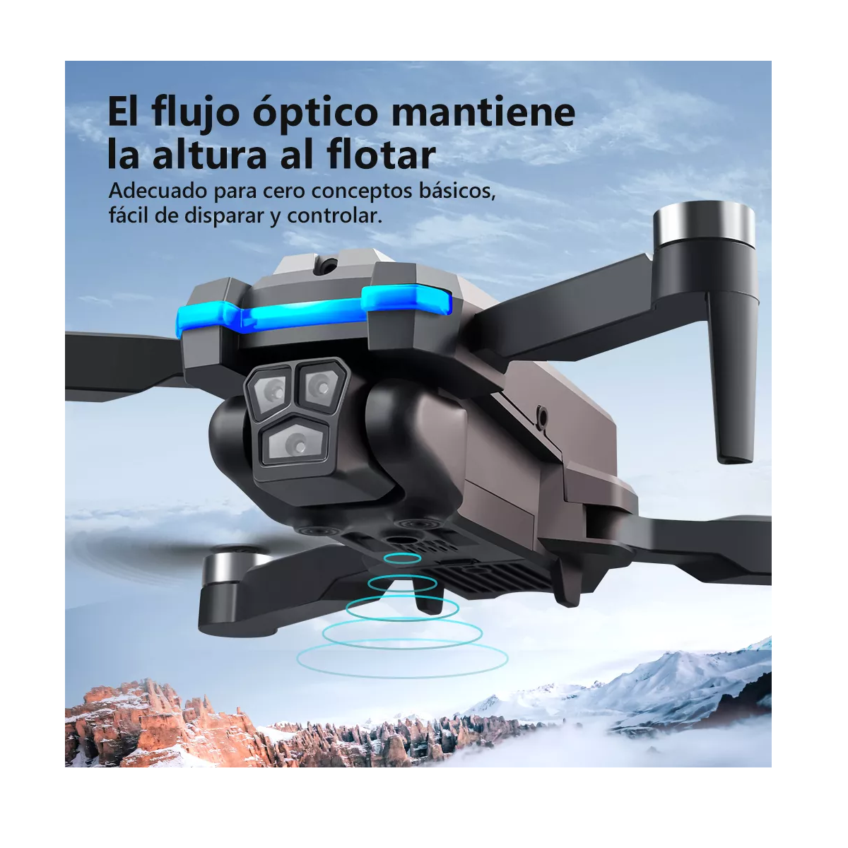 Foto 2 | Drone Con Cámara Dual Sin Escobillas 3 Baterías  Eo Safe Imports Esi-16214 Negro