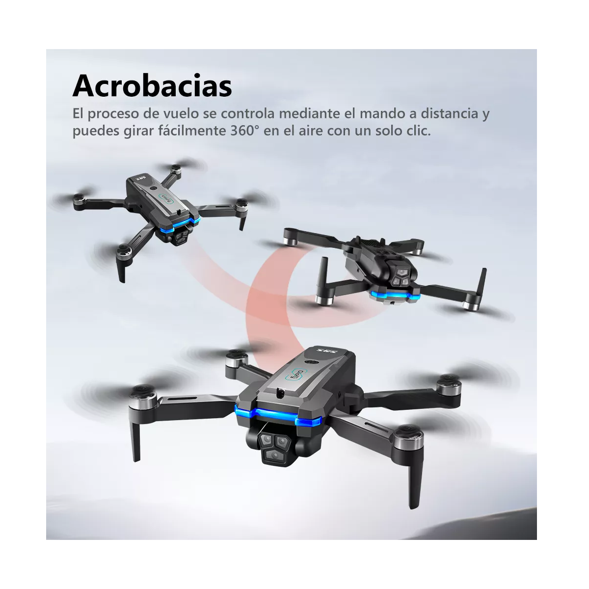 Foto 3 | Drone Con Cámara Dual Sin Escobillas 3 Baterías  Eo Safe Imports Esi-16214 Negro