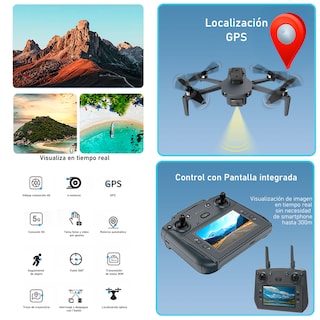 Foto 3 | Drone Vak W7 Gps Wifi Control Con Pantalla Cámara