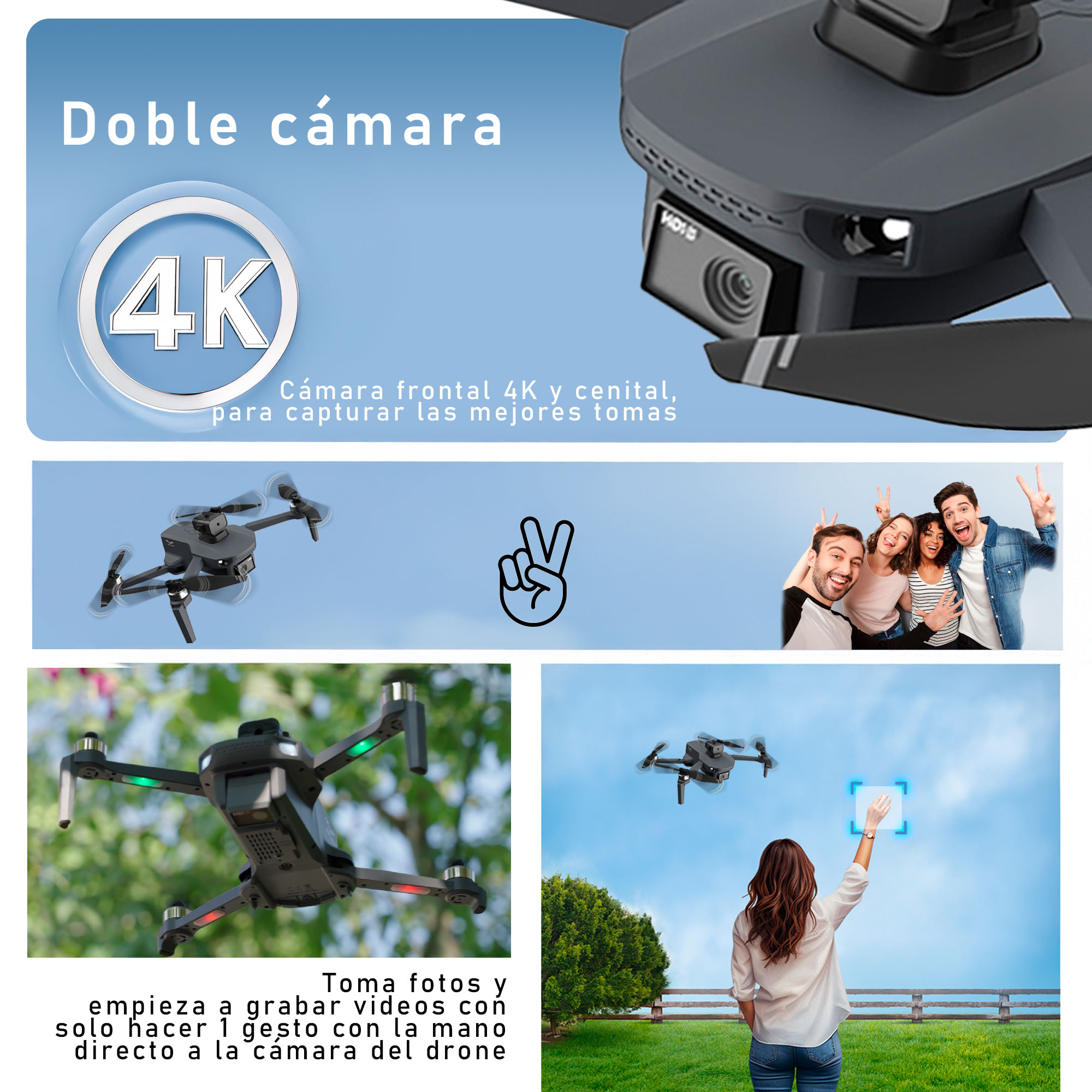 Foto 5 | Drone Vak W7  Gps Wifi Control Con Pantalla Cámara