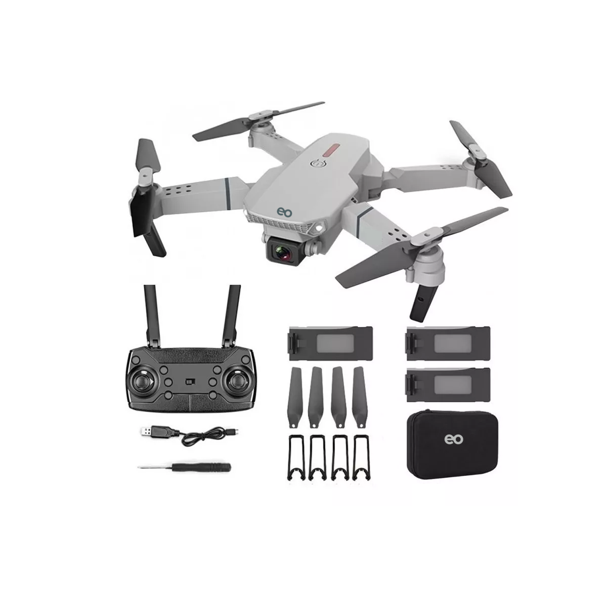 Foto 3 pulgar | Drone Pro Cámara 4k Con 3 Baterías Eo Safe Imports Esi-5421-1 Blanco