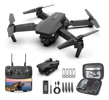 Foto 1 | Drone Con Dual Camara 4k Kimhi Mini Drone Portatil Plegable Alta Definicion Control Remoto Via App 2.4ghz Giro 3