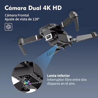 Foto 2 | Drone Con Dual Camara 4k Kimhi Mini Drone Portatil Plegable Alta Definicion Control Remoto Via App 2.4ghz Giro 3