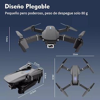 Foto 7 | Drone Con Dual Camara 4k Kimhi Mini Drone Portatil Plegable Alta Definicion Control Remoto Via App 2.4ghz Giro 3