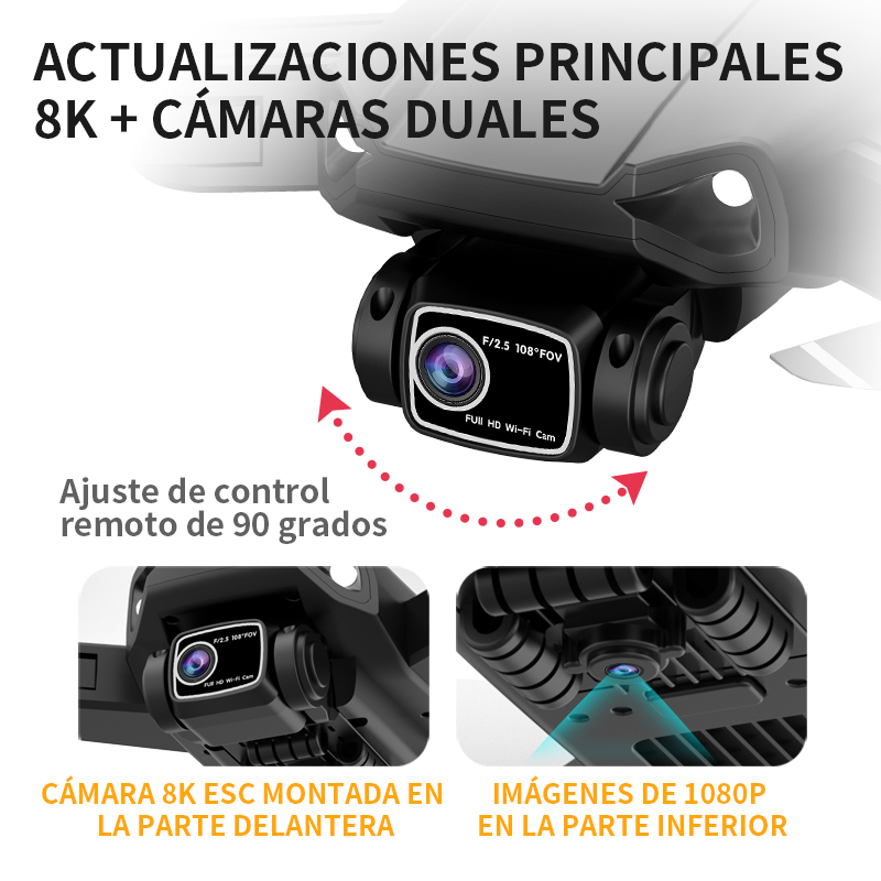 Foto 3 pulgar | Drone Axnen L900 Pro Se Con Cámara 8k Gps 5ghz 2 Baterías