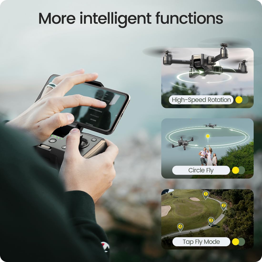 Foto 5 pulgar | Drone Fpv Plegable Holy Stone Hs440 Con Cámara Wifi 1080p - Venta Internacional.