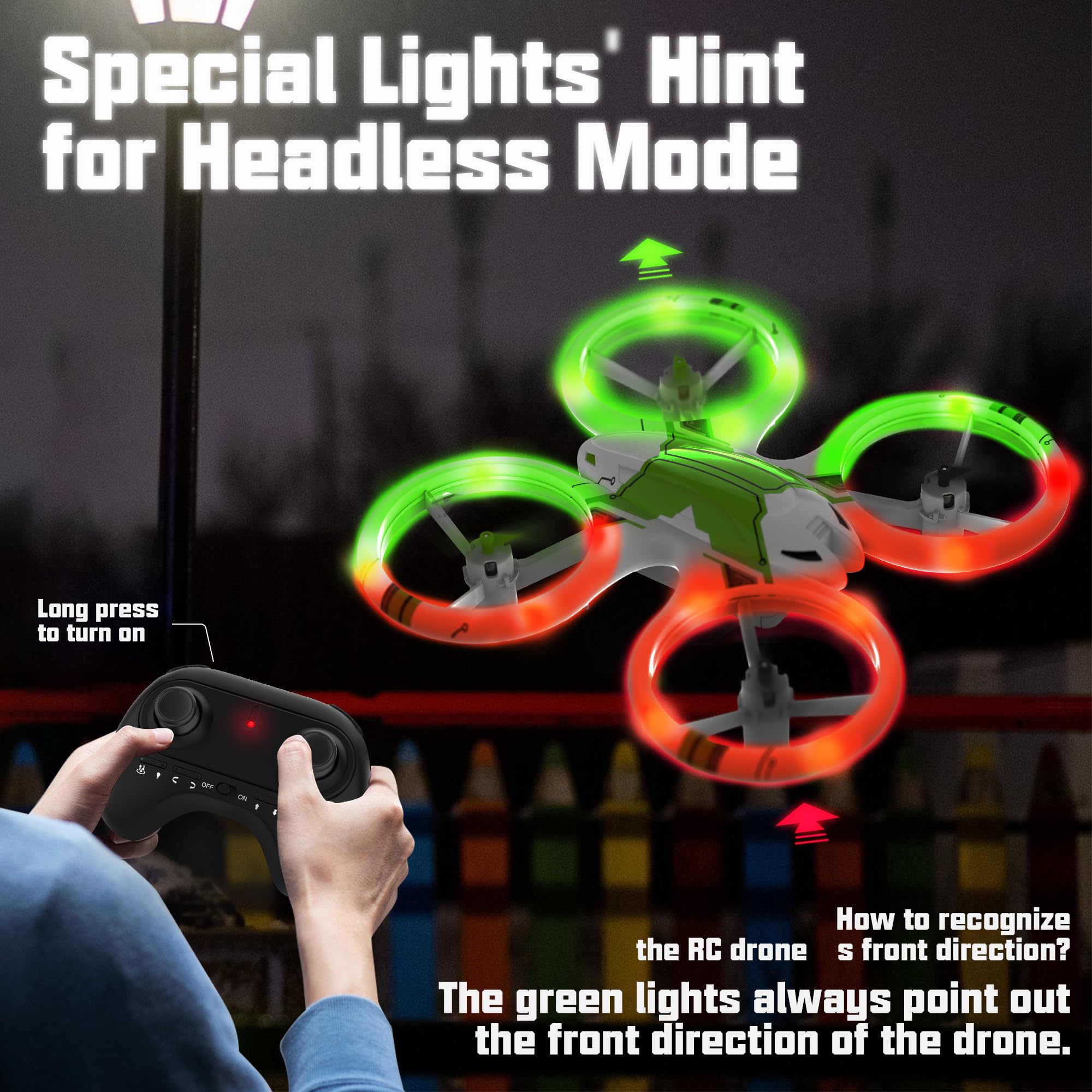 Foto 4 pulgar | Drone Bezgar Hq051s Para Niños Con Efecto De Iluminación Led De 16 Minutos - Venta Internacional.