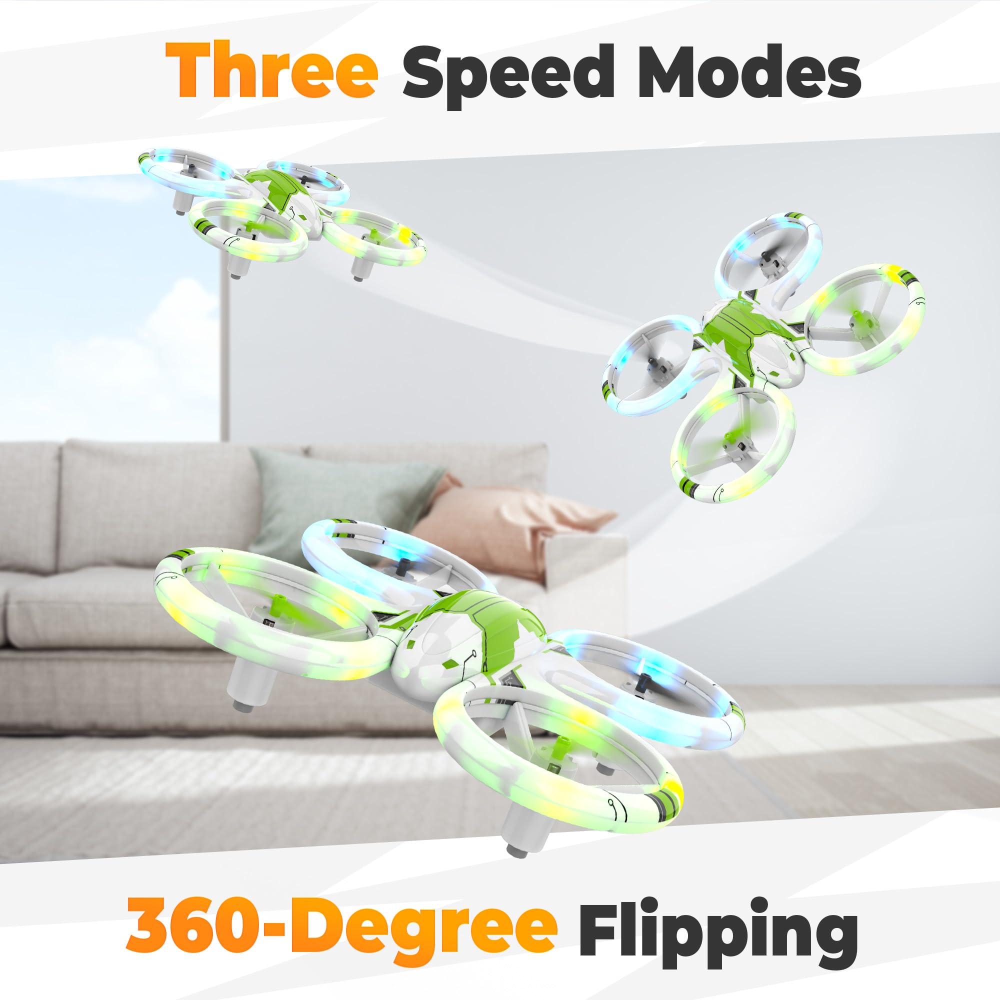 Foto 4 | Drone Bezgar Hq051s Para Niños Con Efecto De Iluminación Led De 16 Minutos - Venta Internacional.