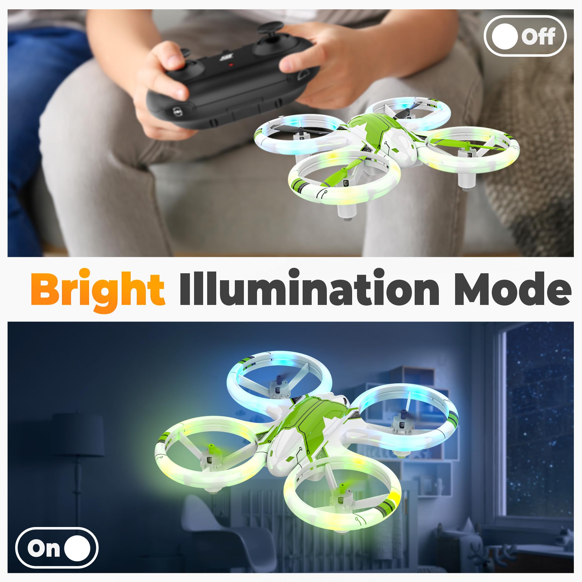 Foto 6 | Drone Bezgar Hq051s Para Niños Con Efecto De Iluminación Led De 16 Minutos - Venta Internacional.