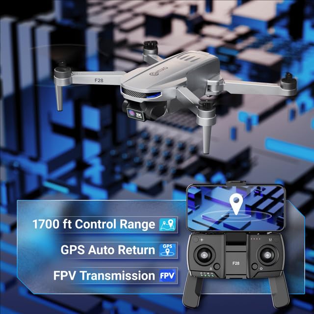 Foto 3 | Cámara Drone Contixo F28 2k, Plegable, Fhd, Control Gps, 46 Minutos - Venta Internacional.