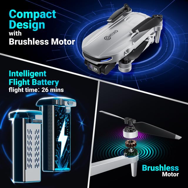 Foto 6 pulgar | Cámara Drone Contixo F28 2k, Plegable, Fhd, Control Gps, 46 Minutos - Venta Internacional.
