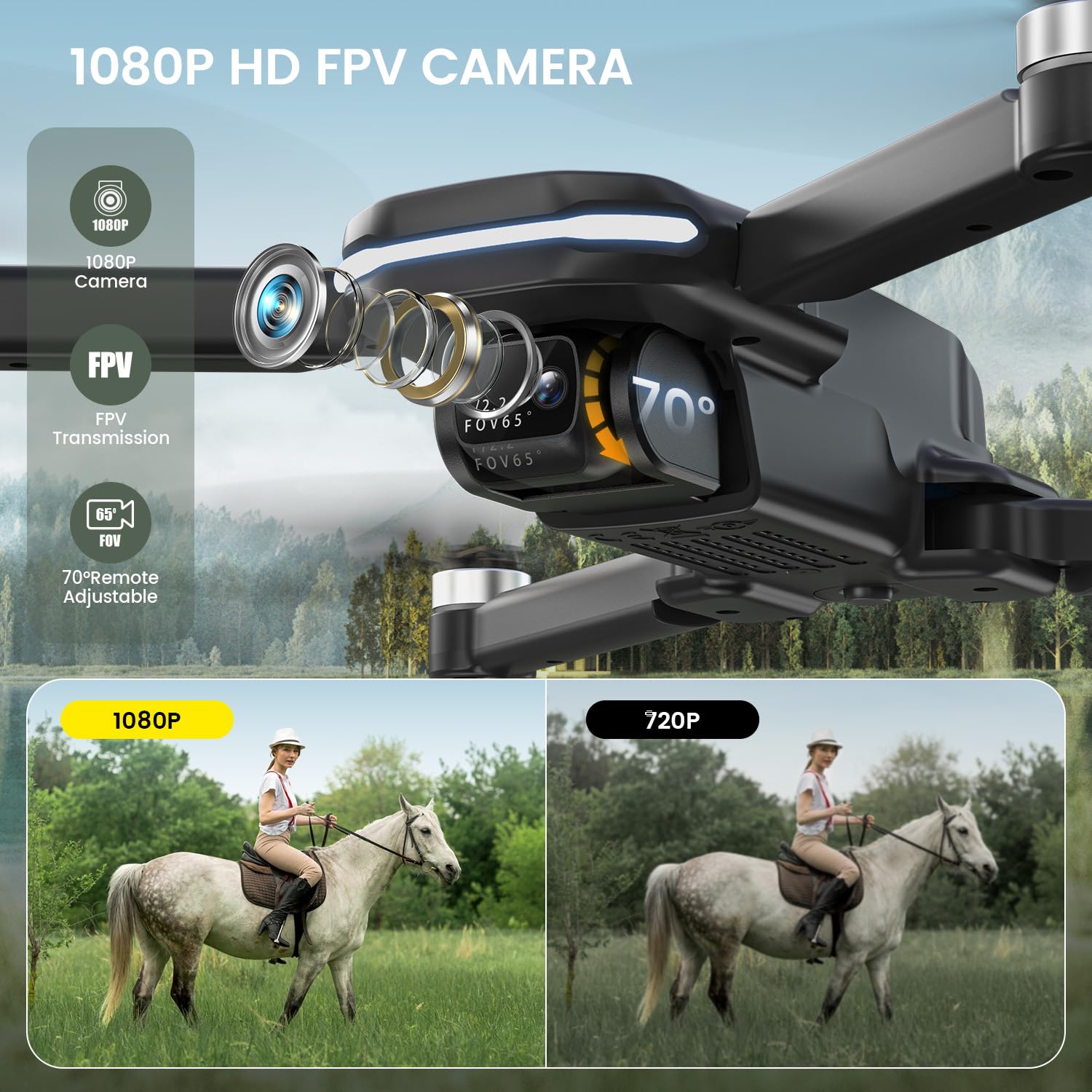 Foto 3 pulgar | Drone Fpv Holy Stone Hs280d Con Cámara Hd 1080p Para Principiantes - Venta Internacional.
