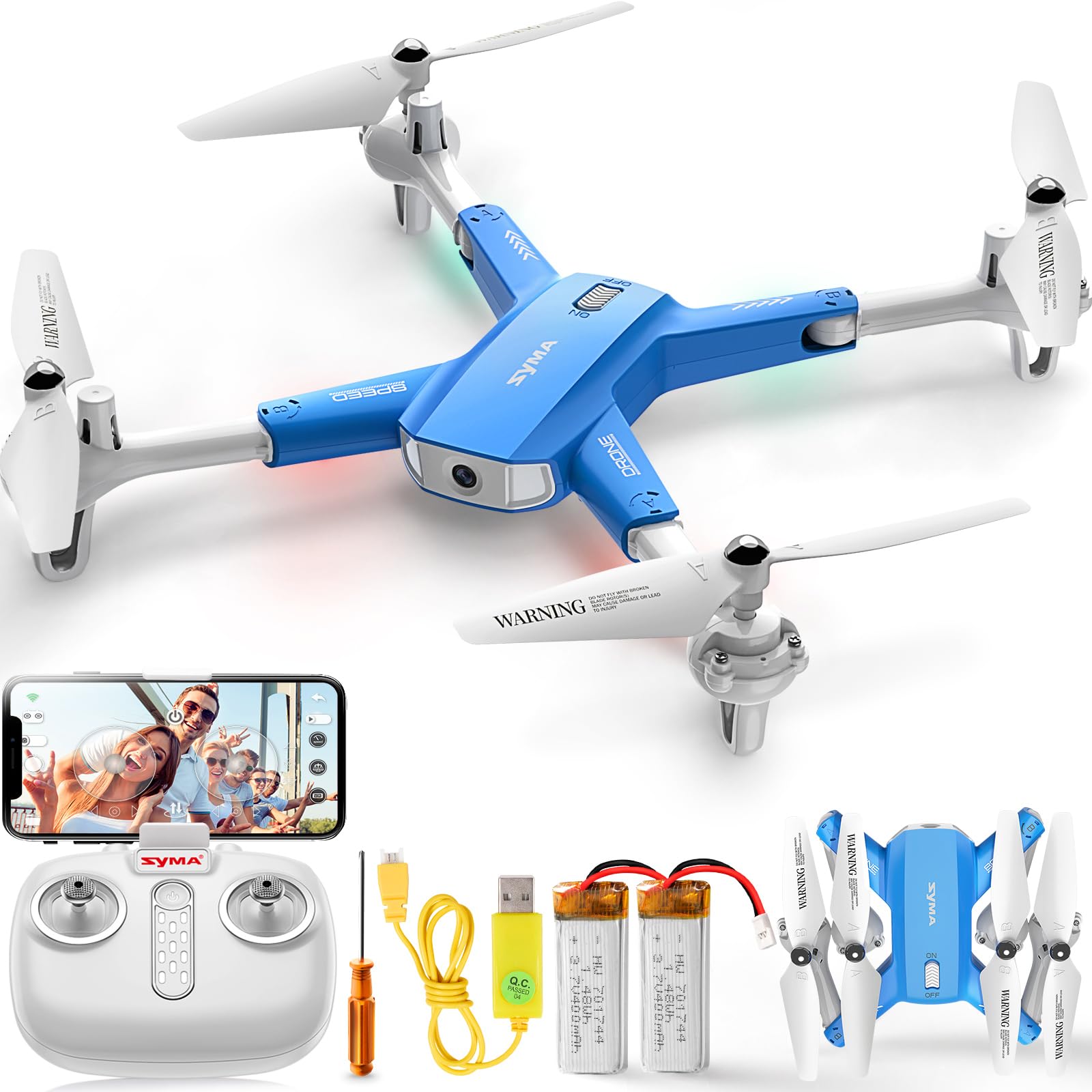 Drone Syma X800w Con Cámara 1080p, Retención De Altitud, 2 Baterías - Venta Internacional.