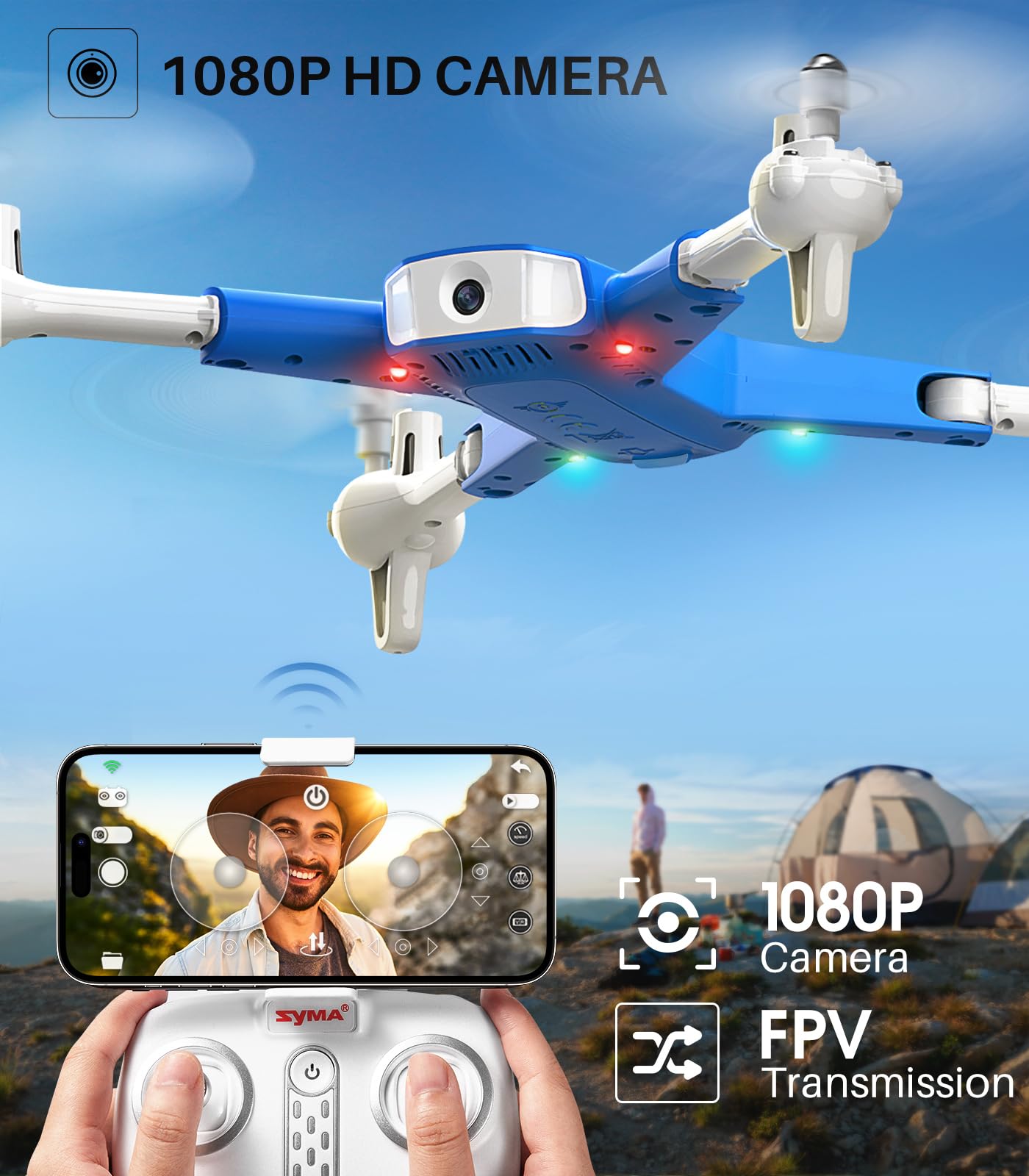 Foto 3 pulgar | Drone Syma X800w Con Cámara 1080p, Retención De Altitud, 2 Baterías - Venta Internacional.