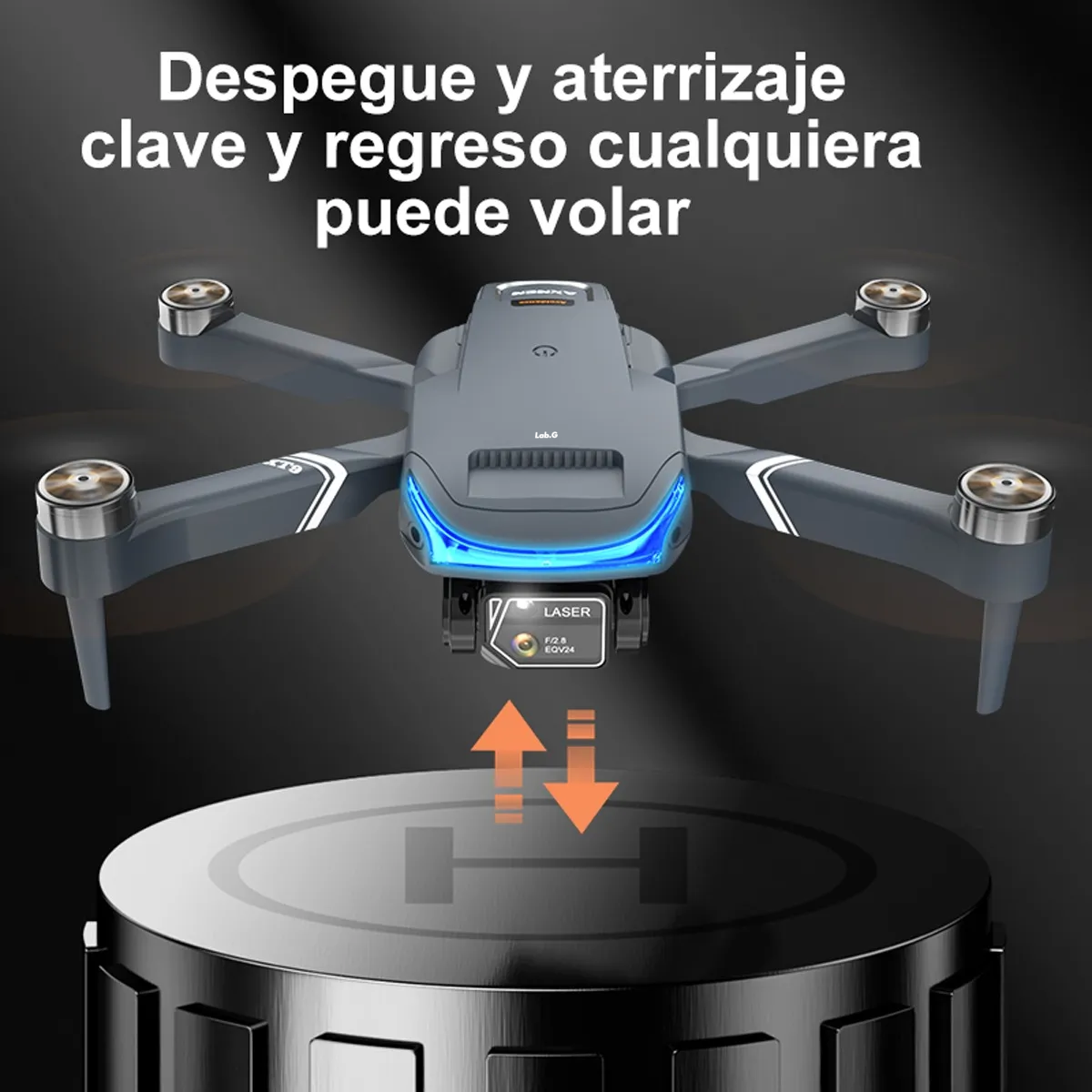 Foto 3 pulgar | Dron Cuadricóptero Xt9 A Control Remoto C/cámara 4k Hd Lab.g Gris