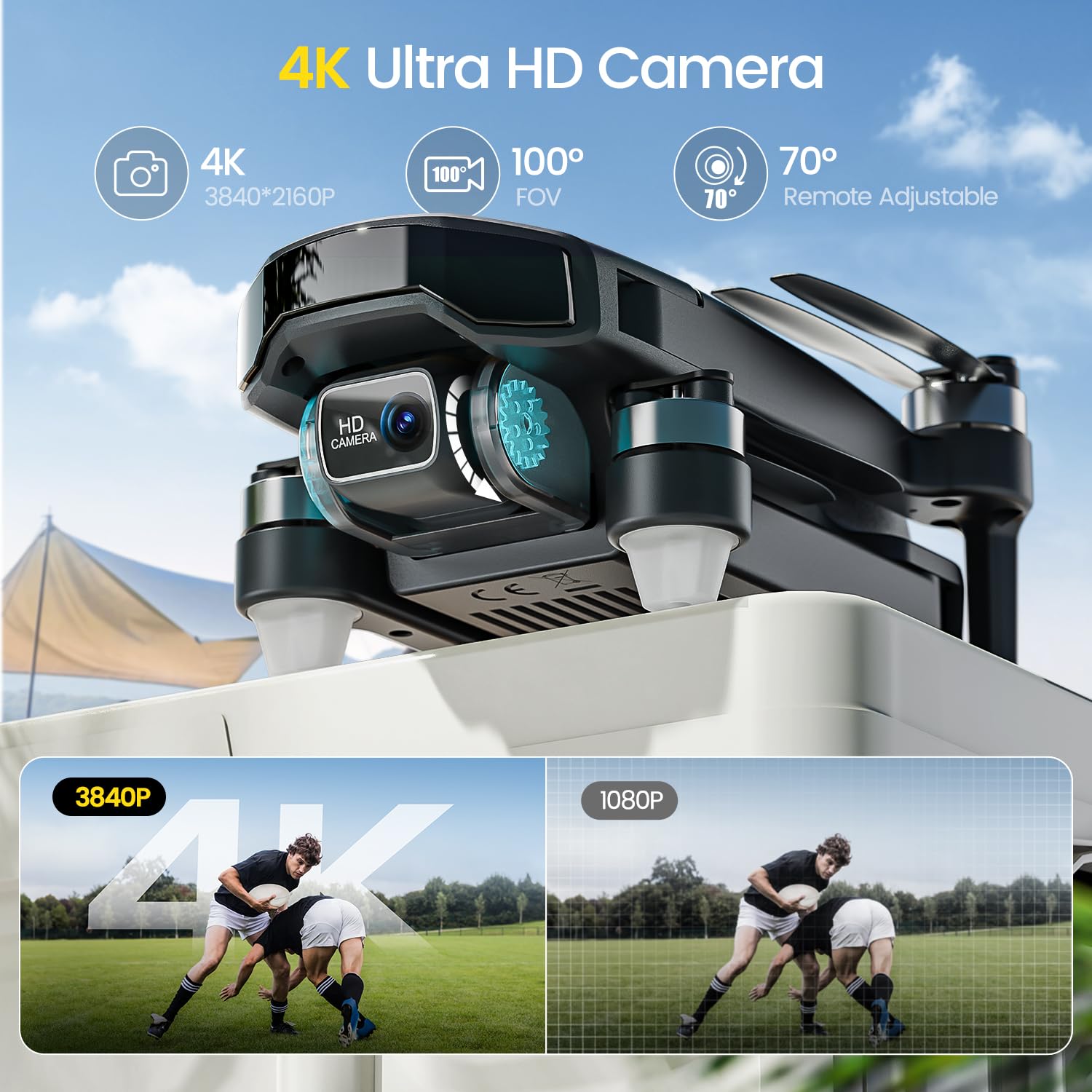 Foto 3 pulgar | Drone Holy Stone Hs460 Gps Con Cámara 4k Para Adultos - Venta Internacional.