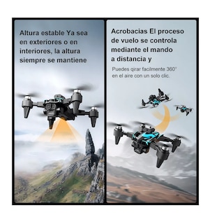 Foto 5 | Drone Con Dual Cámara 8k Negro 2.4ghz 3 Batería Negro Con Azul