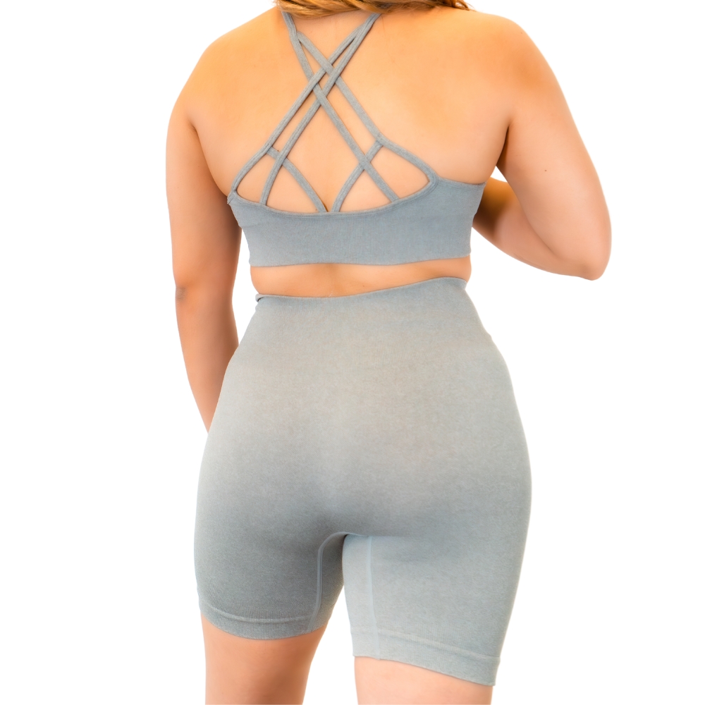 Conjunto Deportivo 2 Piezas Short Y Top Cruzado ¿