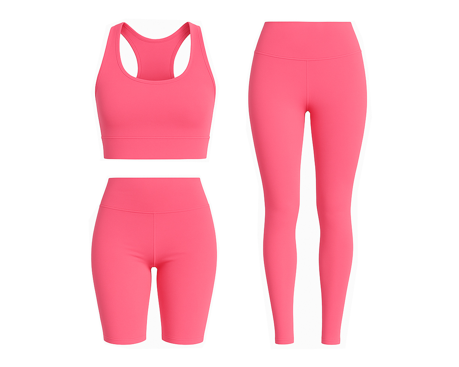 Conjunto Deportivo Ocean Point De 3 Piezas Para Mujer - Top, Leggings Y Short