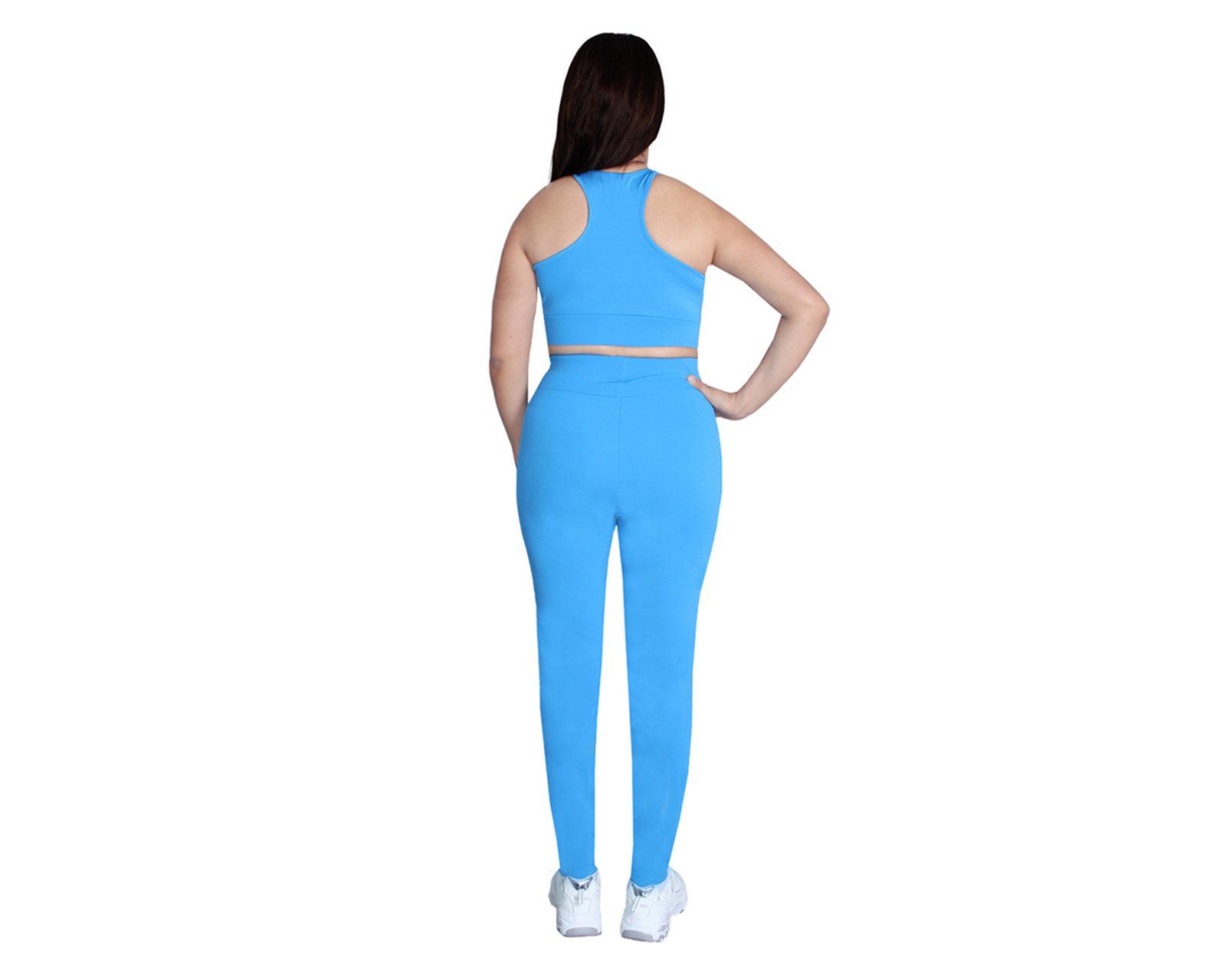 Foto 4 pulgar | Conjunto Deportivo Ocean Point De 3 Piezas Para Mujer - Top, Leggings Y Short