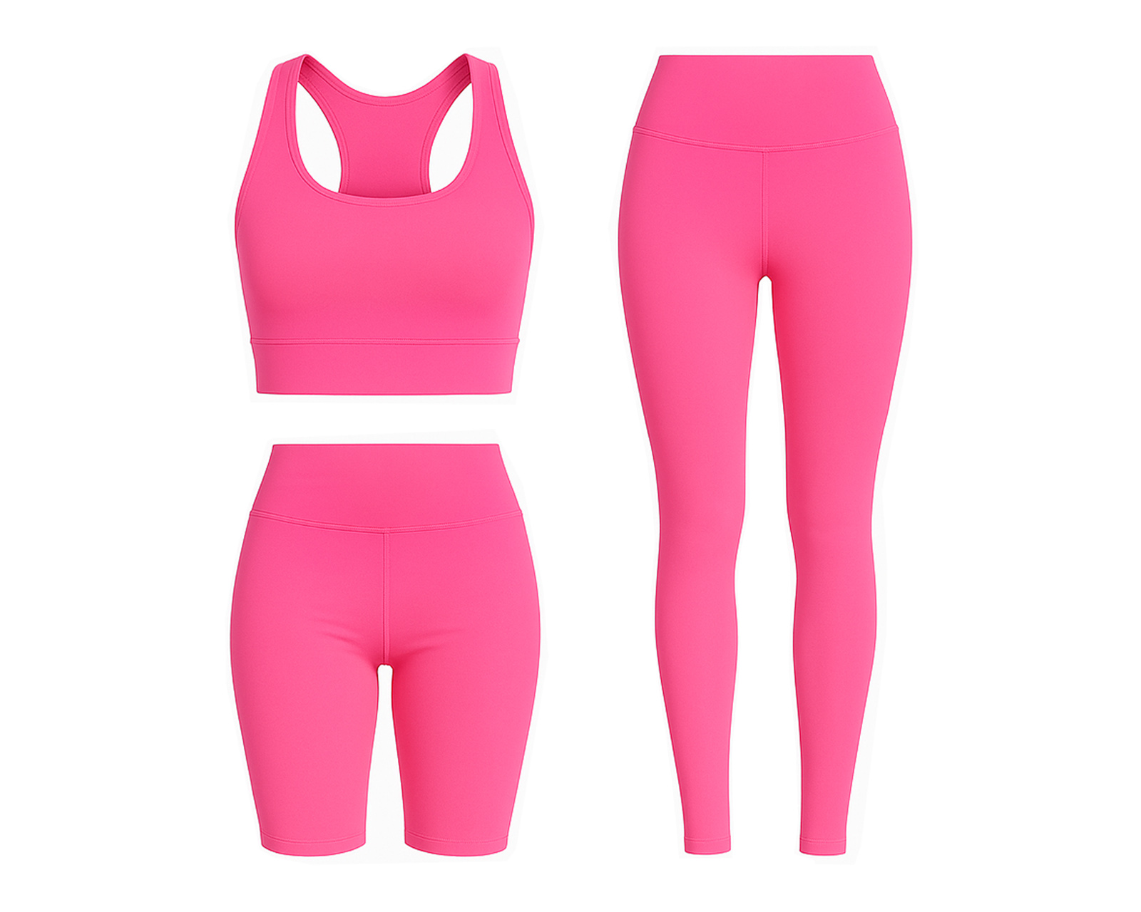 Conjunto Deportivo Ocean Point De 3 Piezas Para Mujer - Top, Leggings Y Short