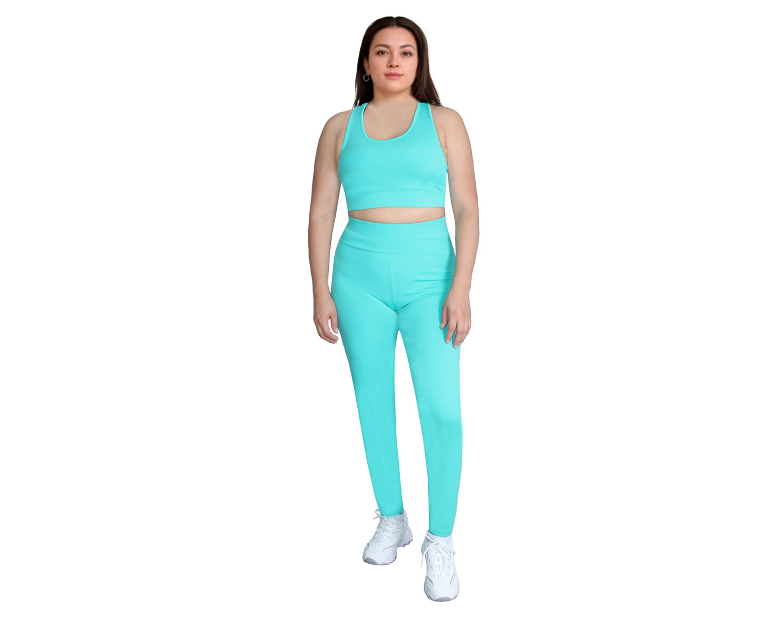 Foto 3 pulgar | Conjunto Deportivo Ocean Point De 3 Piezas Para Mujer - Top, Leggings Y Short