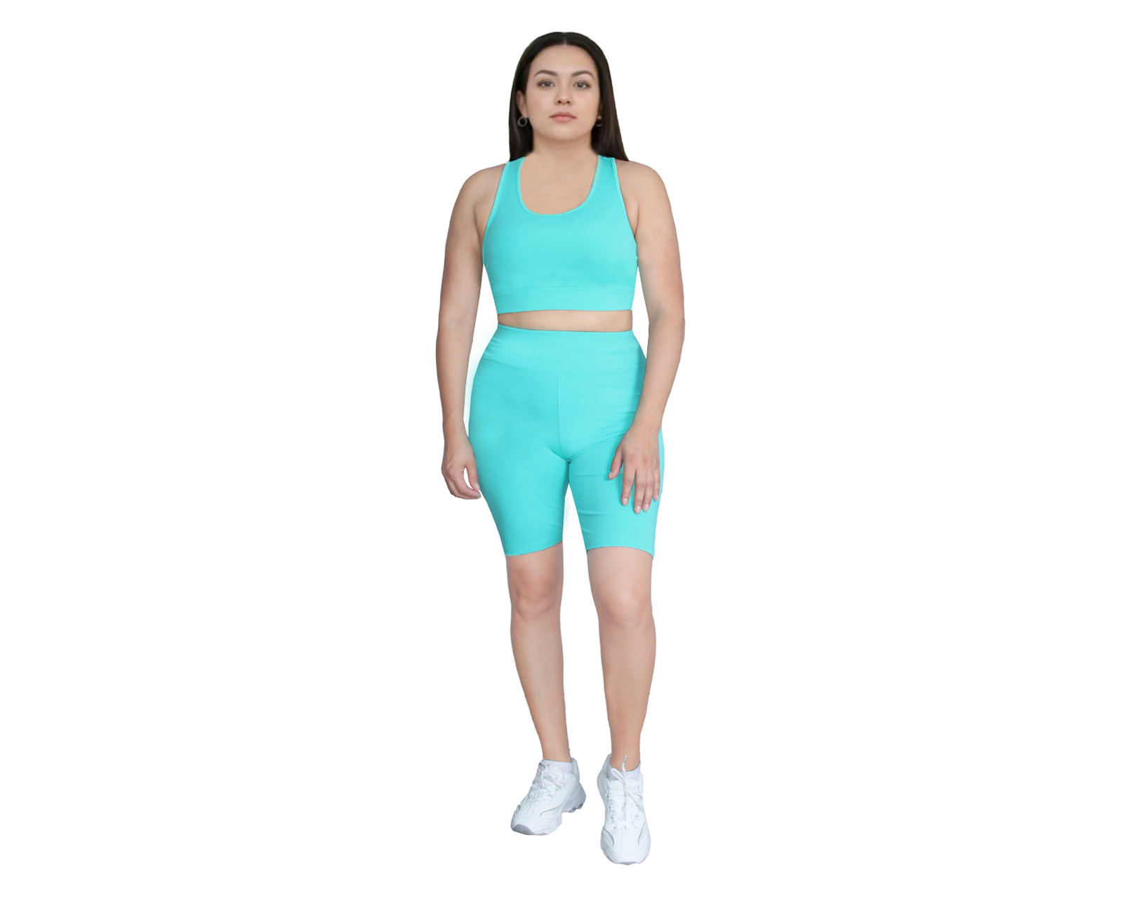 Foto 5 pulgar | Conjunto Deportivo Ocean Point De 3 Piezas Para Mujer - Top, Leggings Y Short