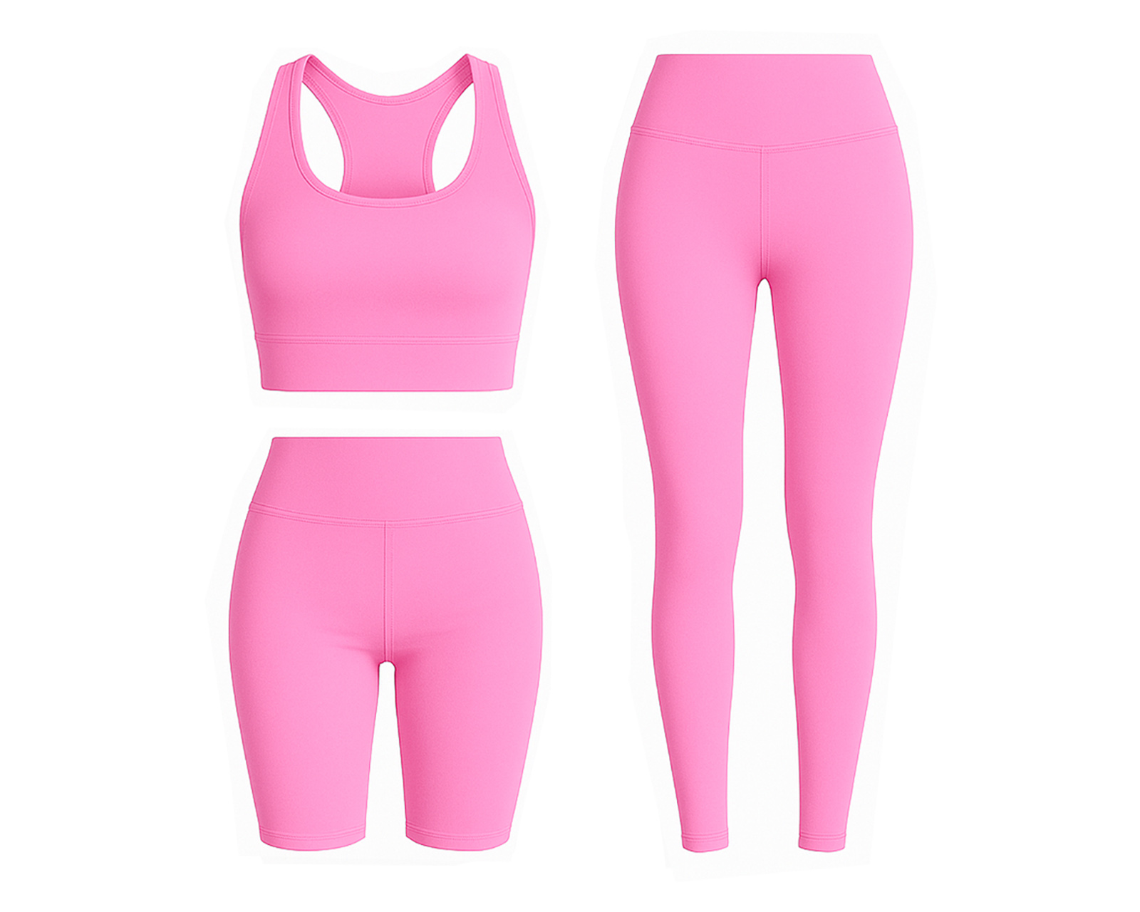 Conjunto Deportivo Ocean Point De 3 Piezas Para Mujer - Top, Leggings Y Short