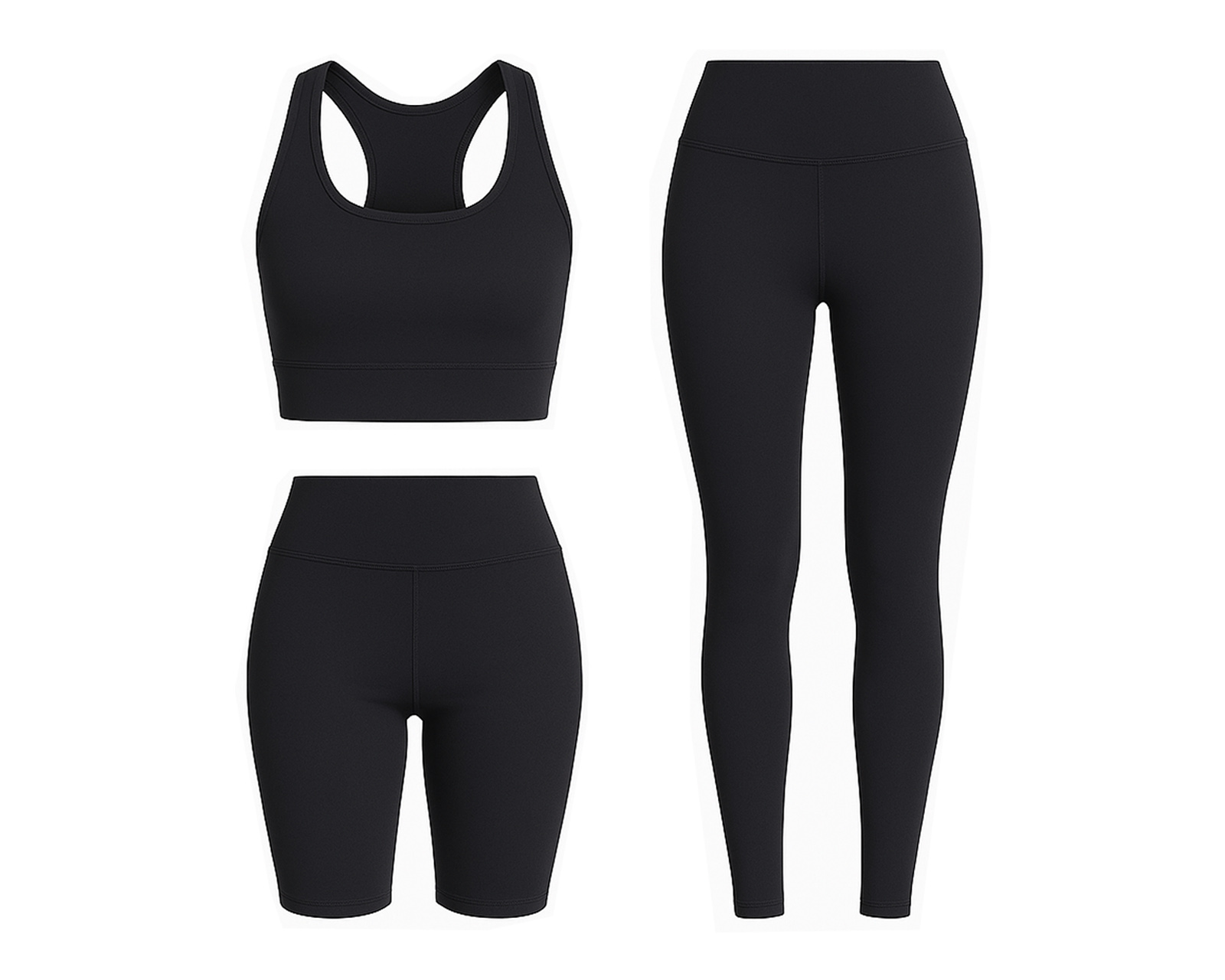 Conjunto Deportivo Ocean Point De 3 Piezas Para Mujer - Top, Leggings Y Short