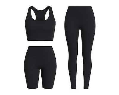 Foto 1 | Conjunto Deportivo Ocean Point De 3 Piezas Para Mujer - Top, Leggings Y Short