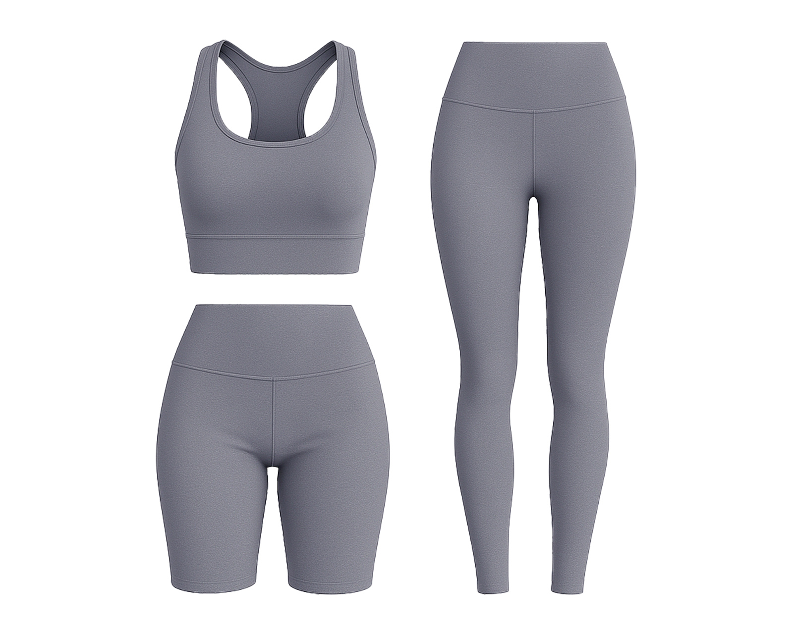 Conjunto Deportivo Ocean Point De 3 Piezas Para Mujer - Top, Leggings Y Short