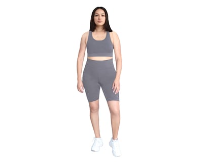 Foto 4 | Conjunto Deportivo Ocean Point De 3 Piezas Para Mujer - Top, Leggings Y Short
