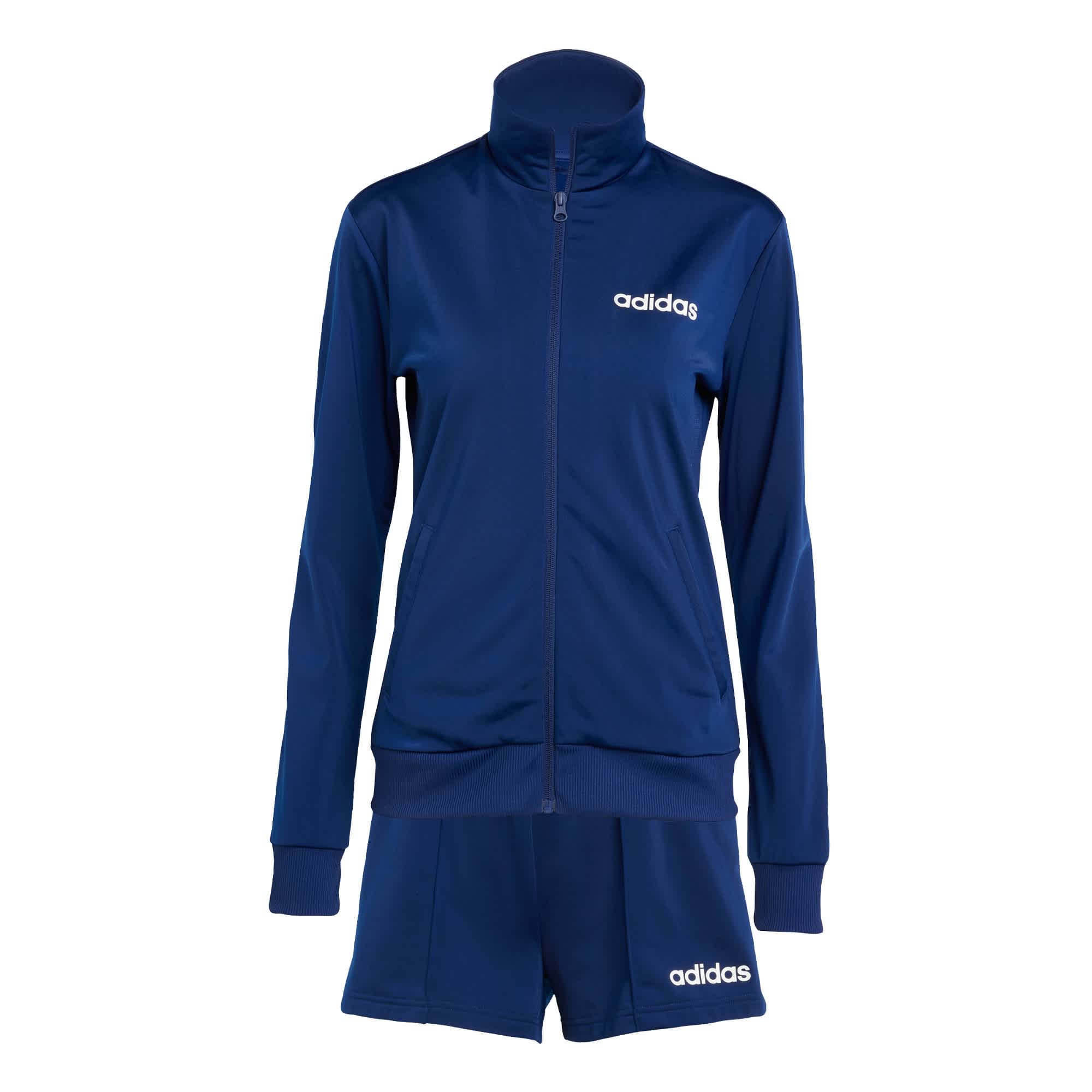 Foto 2 pulgar | Conjunto Essentials Linear Shorts Adidas Azul Mujer