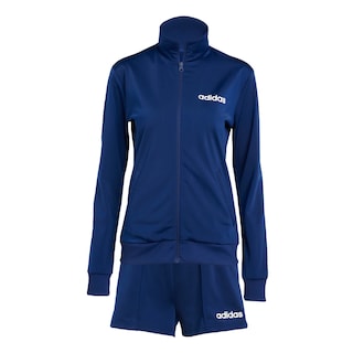 Foto 1 | Conjunto Essentials Linear Shorts Adidas Azul Mujer