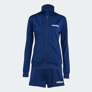 Foto 3 | Conjunto Essentials Linear Shorts Adidas Azul Mujer