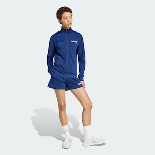 Foto 5 | Conjunto Essentials Linear Shorts Adidas Azul Mujer