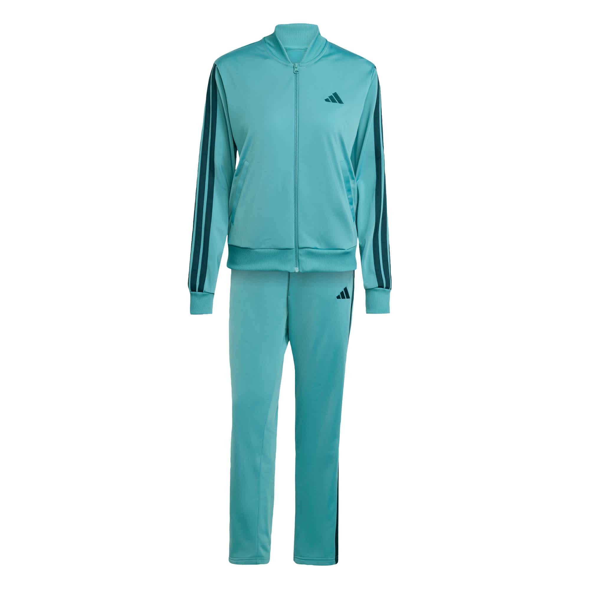 Foto 2 pulgar | Conjunto Deportivo Essentials 3 Rayas Adidas Turquesa Mujer