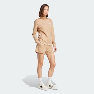 Foto 5 | Conjunto Essentials Linear Shorts Adidas Café Mujer