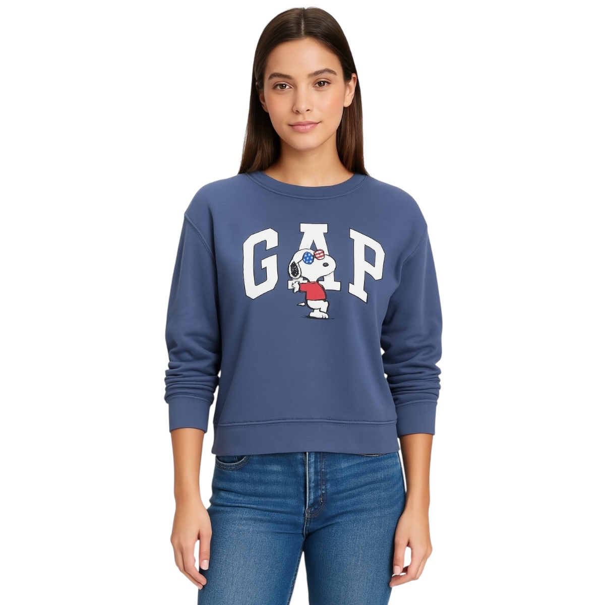 Foto 2 pulgar | Sudadera Para Dama Gap Peanuts Logo Oversized