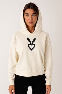 Foto 1 | Sudadera Cardio Bunny Color Crudo Dama Talla Mediana