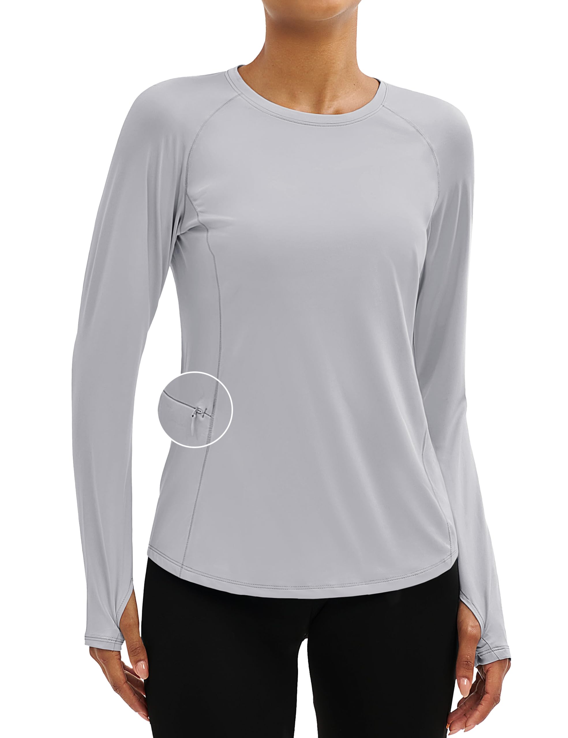 Foto 2 pulgar | Camisetas Deportivas Tacvasen Para Mujer De Manga Larga Con Protección Uv - Venta Internacional.