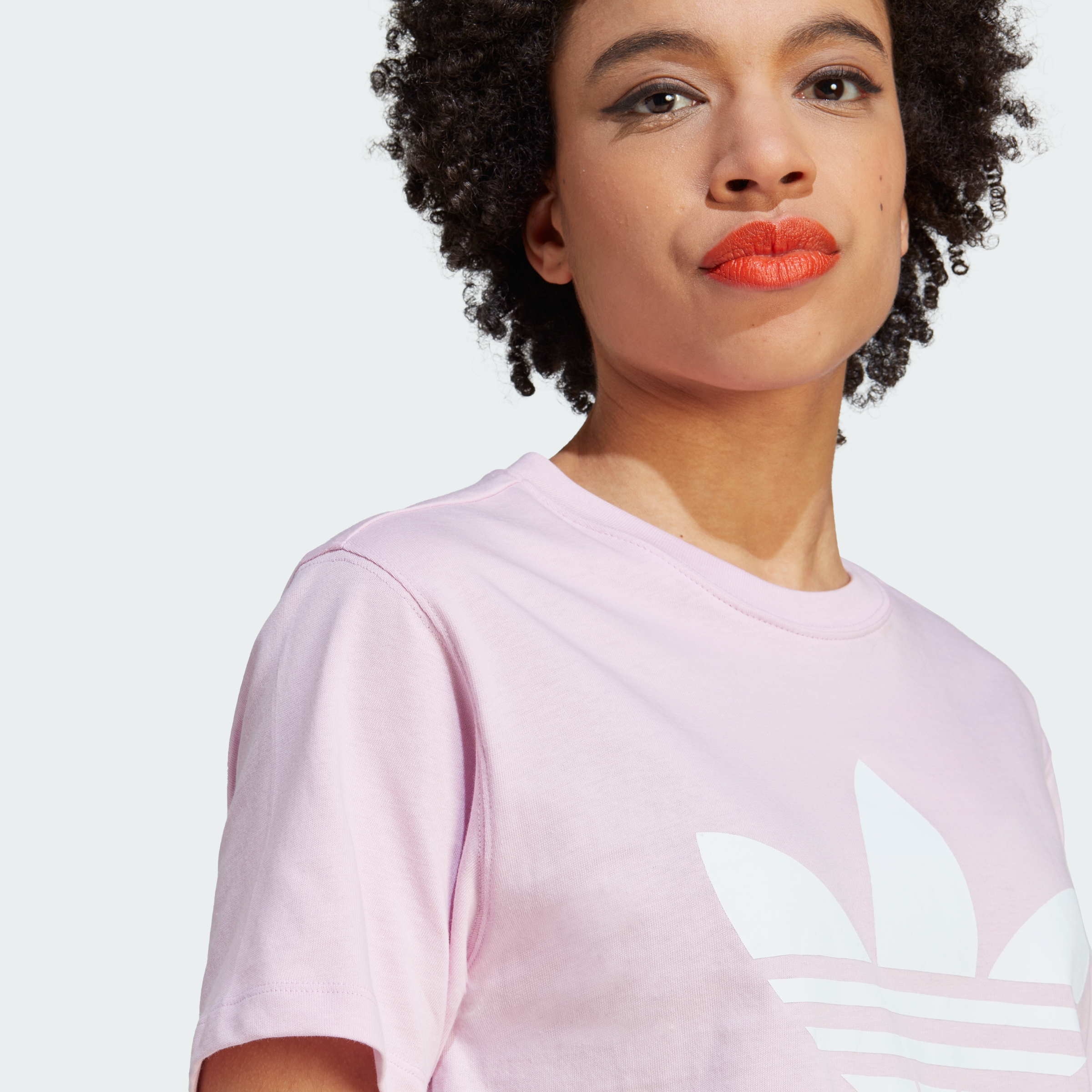 Foto 8 pulgar | Playera Adicolor Classics Trifolio Adidas Rosa Mujer