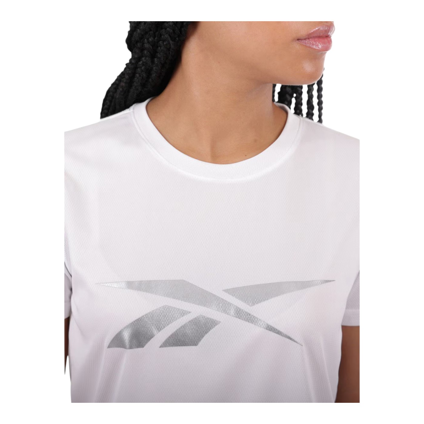 Foto 4 | Playera Reebok Basic Athlete Tee Para Mujer Color Blanco Modelo Ts0108