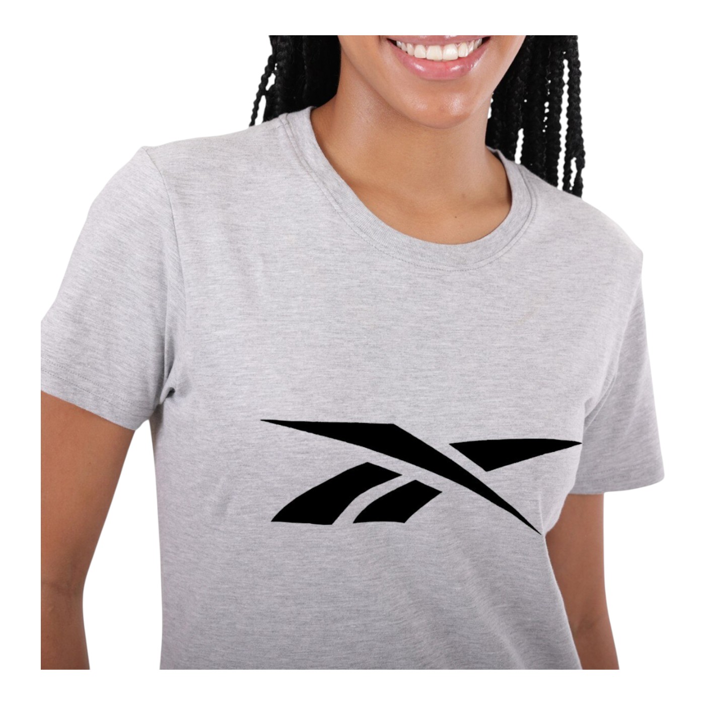 Foto 5 pulgar | Playera Reebok Basic Cotton Tee Para Mujer Color Gris Modelo Ts0117